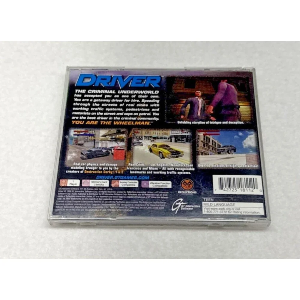 Driver Greatest Hits PS1 Sony PlayStation Complete CIB w/ Manual Untested